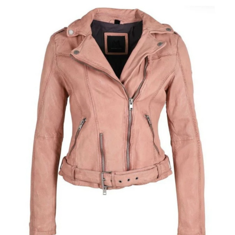 Mauritius Wild Leather Jacket with Zipper Details